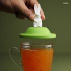 Qualy, kubek z pokrywką, króliczek, 10429-GN-WH