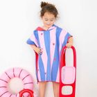 Quut, dwustronne poncho kąpielowe dla dzieci, Cherry Red