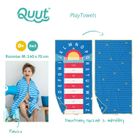 Quut, PlayTowels, dwustronny ręcznik plażowy, Lighthouse Blue, 70-140 cm