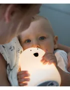 Rabbit & Friends, duży miś, lampka silikonowa, biała