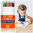 Rawmark, Misie, kredki żelowe, 12 szt. + pędzel