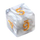 Rebel, komplet kości RPG, dwukolorowe, stalowo-białe, złote cyfry