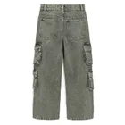Regulowane szare jeansy wide leg cargo Cool Club