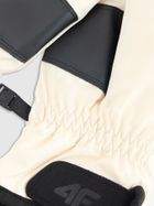 Rękawiczki damskie, ecru, do ekranów dotykowych, 4F