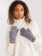 Rękawiczki damskie, szare, Italy Moda