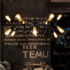 Reto, nowoczesna lampa sufitowa, żyrandol, pająk, czarny, 12-ramienny