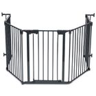 Ricokids, kojec dla dzieci, metalowy, 6-paneli, czarny