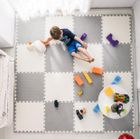 Ricokids, mata piankowa, puzzle, biało-szare, 4 elementy, 60-60 cm