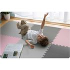 Ricokids, mata piankowa, puzzle, szaro-różowa, 9 elementów, 180-180 cm