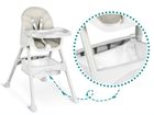 Ricokids, Milo, krzesełko do karmienia ze stolikiem, szare