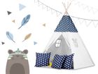 Ricokids, Tipi, namiot dla dzieci, granat, 120-120-160 cm