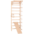 Rinagym, drewniana drabinka gimnastyczna, Kombi 3, naturalny