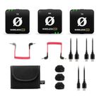 Rode, Wireless ME Dual, kompaktowy bezprzewodowy system mikrofonowy z dwoma nadajnikami do nagrywania dwukanałowego, czarny