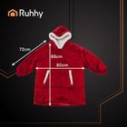 Ruhhy, bluza XXL, koc, czerwony, 26145