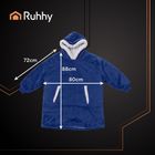 Ruhhy, bluza XXL, koc, granatowy, 26147