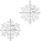 Ruhhy, bombki choinkowe, śnieżynki, 12 szt.