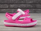 Sandały dziewczęce, różowe, Crocs Byaband