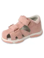 Sandały dziewczęce, różowe, skórzana wkładka, Befado