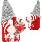 Saska Christmas, skrzat, gnom dekoracyjny, szary, 15 cm