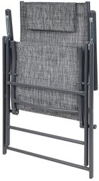 Saska Garden, krzesło ogrodowe z zagłówkiem, 7-pozycyjne, textline, 57-68-106 cm, 2 szt.