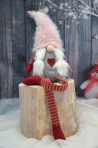 Saska Garden, pani skrzat z puchatą czapą, 45 cm