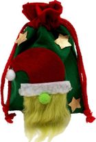 Saska Garden, świąteczny woreczek na prezent z mikołajem, 15-20 cm
