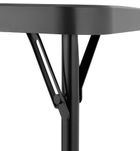 Saska Garden, zestaw cateringowy, turystyczny stół, składany, czarny, 86,5-86,5-71 cm