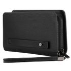 Saszetka do ręki, czarna, skóra ekologiczna, Rovicky