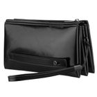 Saszetka do ręki, czarna, skóra ekologiczna, Rovicky