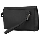 Saszetka do ręki, czarna, skóra ekologiczna, Rovicky