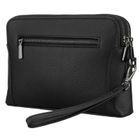 Saszetka do ręki, czarna, skóra ekologiczna, Rovicky