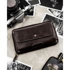 Saszetka na biodro, brązowa, skórzana, Rovicky