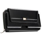 Saszetka na biodro, czarna, skórzana, RFID, Rovicky