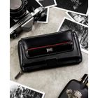 Saszetka na biodro, czarna, skórzana, Rovicky