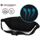 Saszetka na biodro, nerka, czarna, Peterson