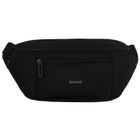 Saszetka na biodro, nerka, czarna, Peterson