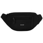Saszetka na biodro, nerka, czarna, Peterson