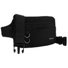 Saszetka na biodro, nerka, czarna, Peterson