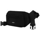 Saszetka na biodro, nerka, czarna, Peterson