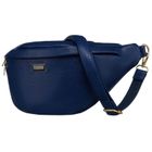 Saszetka na biodro, nerka, granatowa, Peterson