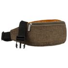 Saszetka na biodro, nerka, zielono-brązowa, Loren