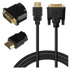 Savio, kabel, HDMI 19PIN MĘSKI - DVI 18+1, 1,8m, czarny, złote końcówki, CL-212