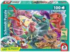 Schmidt, Duże przygody małych dinozaurów, puzzle, 100 elementów