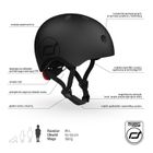 Scoot & Ride, kask ochronny, Black, rozmiar 55-59 cm