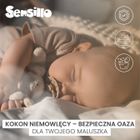 Sensillo, Baletnice, gniazdko niemowlęce, kokon, muślin, różowy, 80-45 cm
