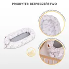 Sensillo, Dmuchawce, gniazdko niemowlęce, kokon, muślin, beżowy, 80-45 cm