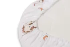 Sensillo, Unicorn, prześcieradło do wózka, bawełna, beige, 35-75 cm