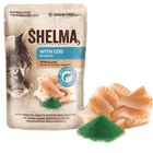 Shelma, dorsz i spirulina, mokra karma dla kotów, 85g