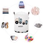 Sipo, kosz na zabawki XL, bawełniany, wodoodporny, zamykany na ściągacz, Ciężarówki