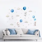Sipo, naklejki na ścianę do pokoju dziecięcego, Króliczki i niebieskie balony